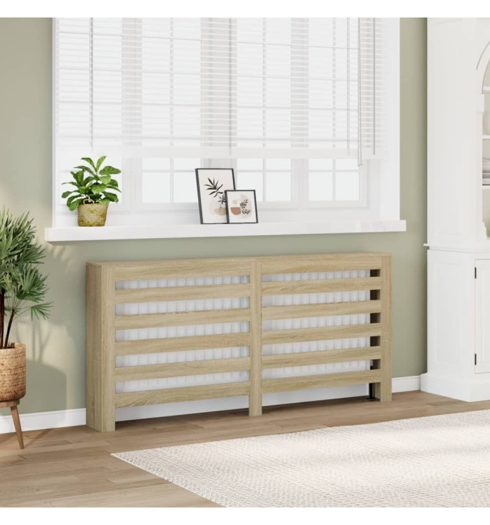 Cache-radiateur chêne sonoma 175x20x82 cm bois d'ingénierie | Mobilier & Déco