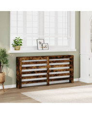 Cache-radiateur chêne fumé 175x20x82 cm bois d'ingénierie | Mobilier & Déco