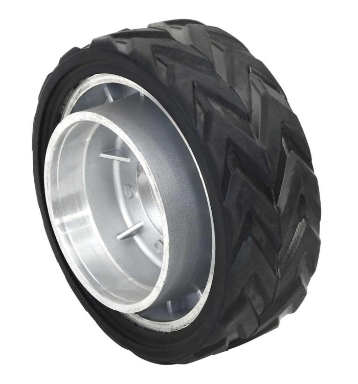 Roue pour remorque Ø19,5x10 cm aluminium et caoutchouc | Mobilier & Déco