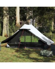 Tente de camping 2 personnes blanc tissu occultant imperméable | Mobilier & Déco