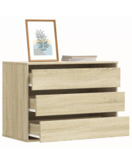 Commode d'angle chêne sonoma 80x41x58 cm bois d'ingénierie | Mobilier & Déco