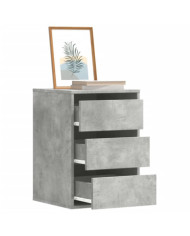 Commode d'angle gris béton 40x41x58 cm bois d'ingénierie | Mobilier & Déco