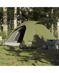 Tente de camping à dôme 3 personnes vert olive imperméable | Mobilier & Déco