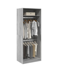 Garde-robe sonoma gris 80x50x200 cm bois d'ingénierie | Mobilier & Déco