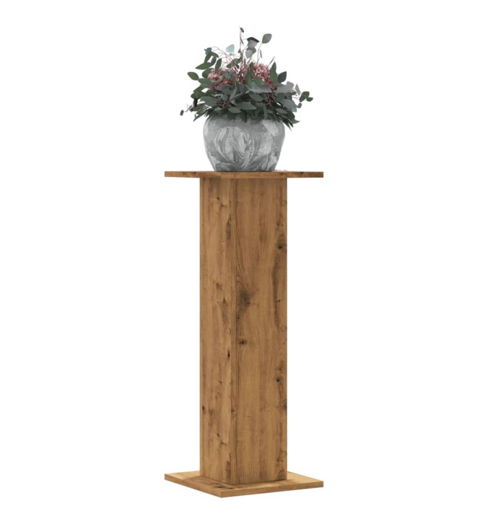 Supports pour plantes 2 pcs chêne artisanal bois d'ingénierie | Mobilier & Déco