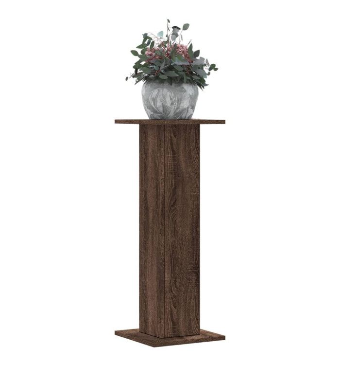 Supports pour plantes 2 pcs chêne marron bois d'ingénierie | Mobilier & Déco