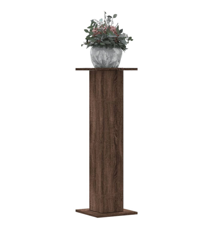 Supports pour plantes 2 pcs chêne marron bois d'ingénierie | Mobilier & Déco