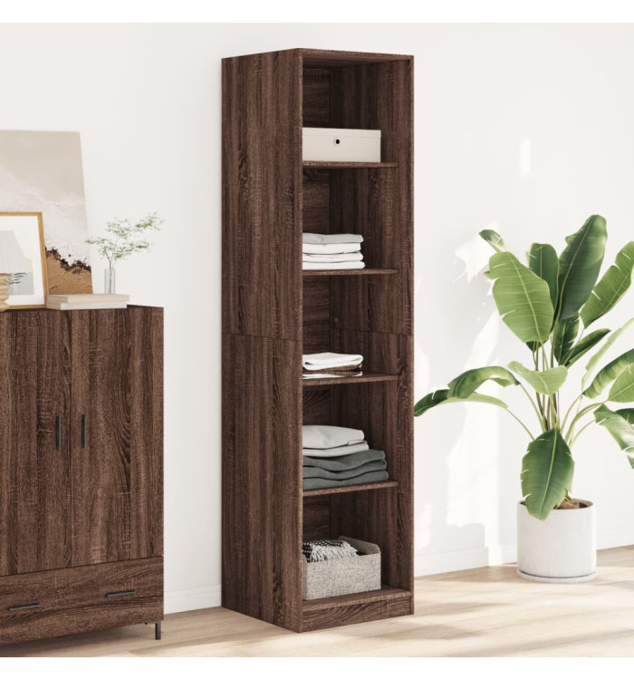 Garde-robe chêne marron 50x50x200 cm bois d'ingénierie | Mobilier & Déco