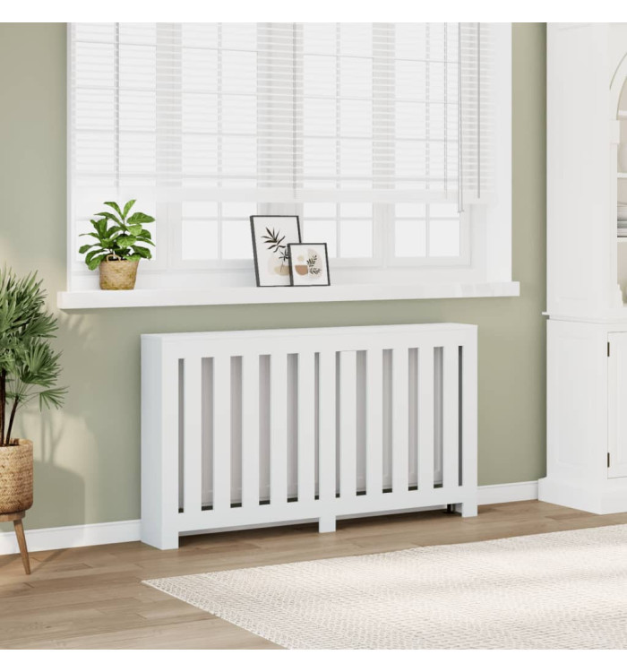Cache-radiateur blanc 149x20x82 cm bois d'ingénierie | Mobilier & Déco