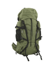 Sac à dos de randonnée vert armée 80 L tissu oxford | Mobilier & Déco