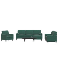 Ensemble de canapés 4 pcs avec coussins et traversins velours | Mobilier & Déco