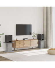 Supports de haut-parleurs 2 pcs gris béton bois d'ingénierie | Mobilier & Déco