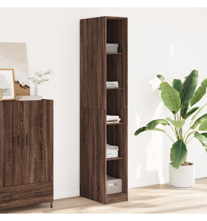Garde-robe chêne marron 30x50x200 cm bois d'ingénierie | Mobilier & Déco