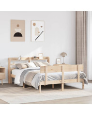 Cadre de lit sans matelas 160x200 cm bois massif de pin | Mobilier & Déco