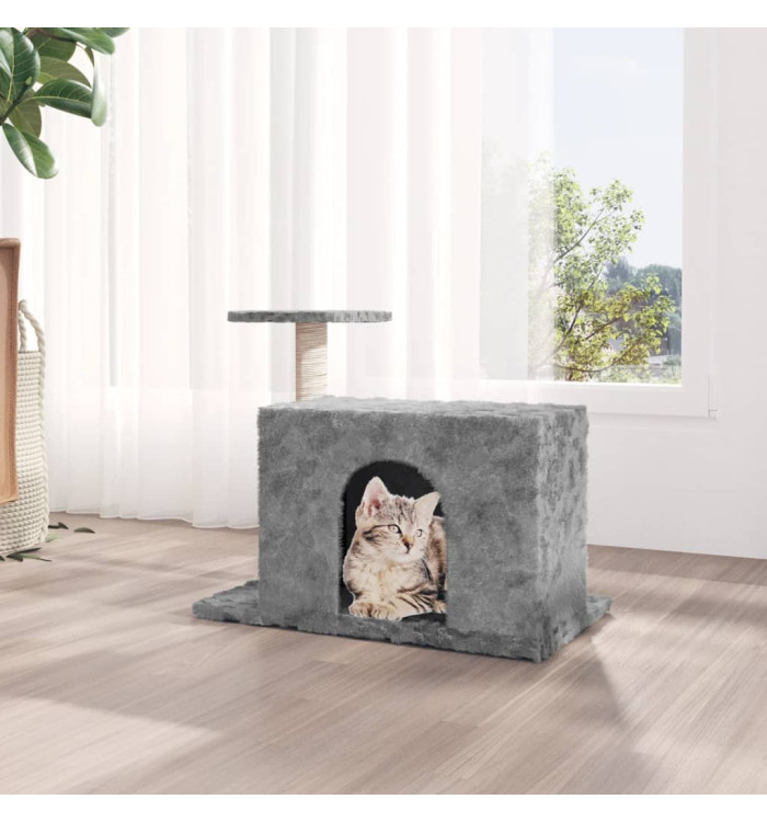 Arbre à chat avec griffoir en sisal Gris clair 51 cm | Mobilier & Déco