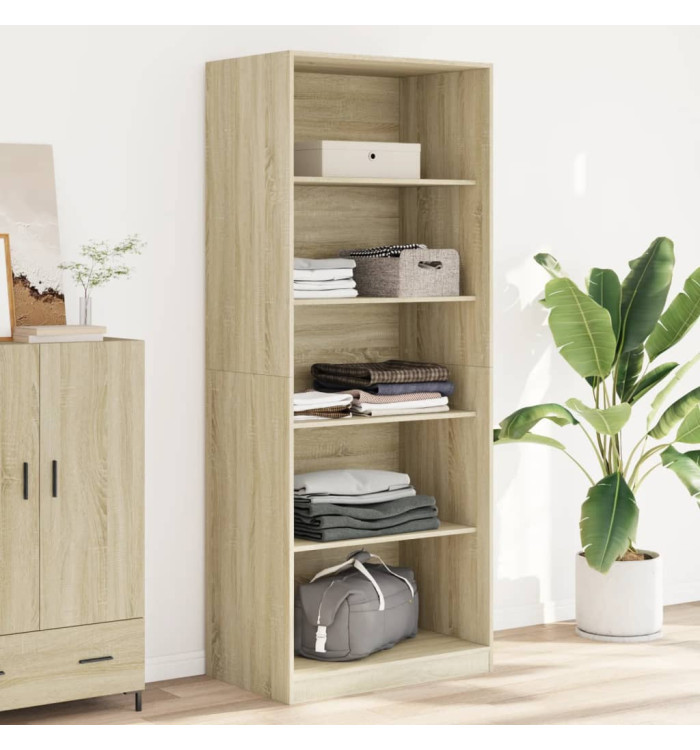 Garde-robe chêne sonoma 80x50x200 cm bois d'ingénierie | Mobilier & Déco