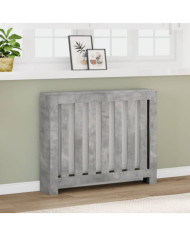 Cache-radiateur gris béton 104x20x82 cm bois d'ingénierie | Mobilier & Déco