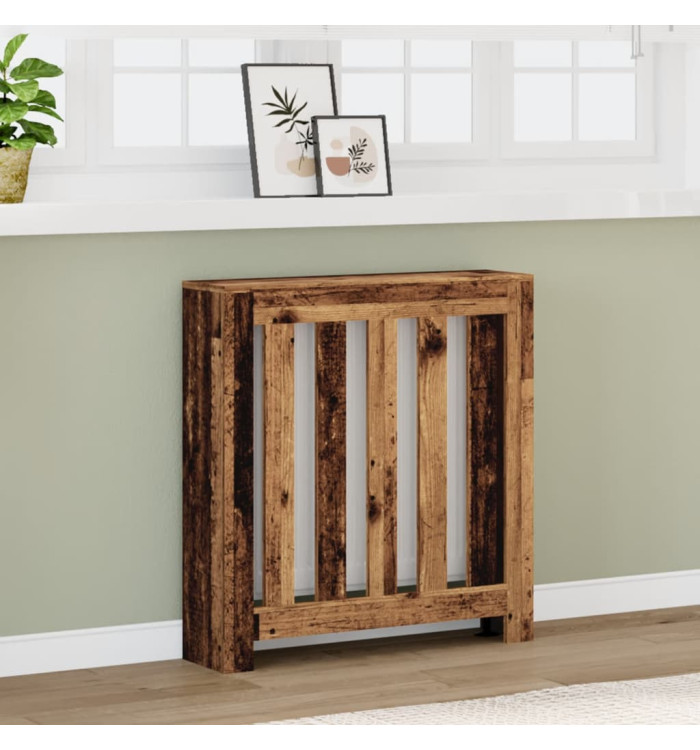 Cache-radiateur vieux bois 78x20x82 cm bois d'ingénierie | Mobilier & Déco