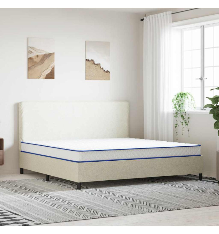 Matelas en mousse à mémoire de forme blanc 200x200x17 cm | Mobilier & Déco