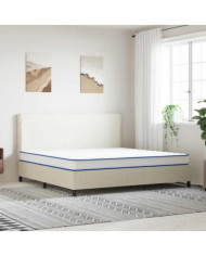 Matelas en mousse à mémoire de forme blanc 200x200x17 cm | Mobilier & Déco