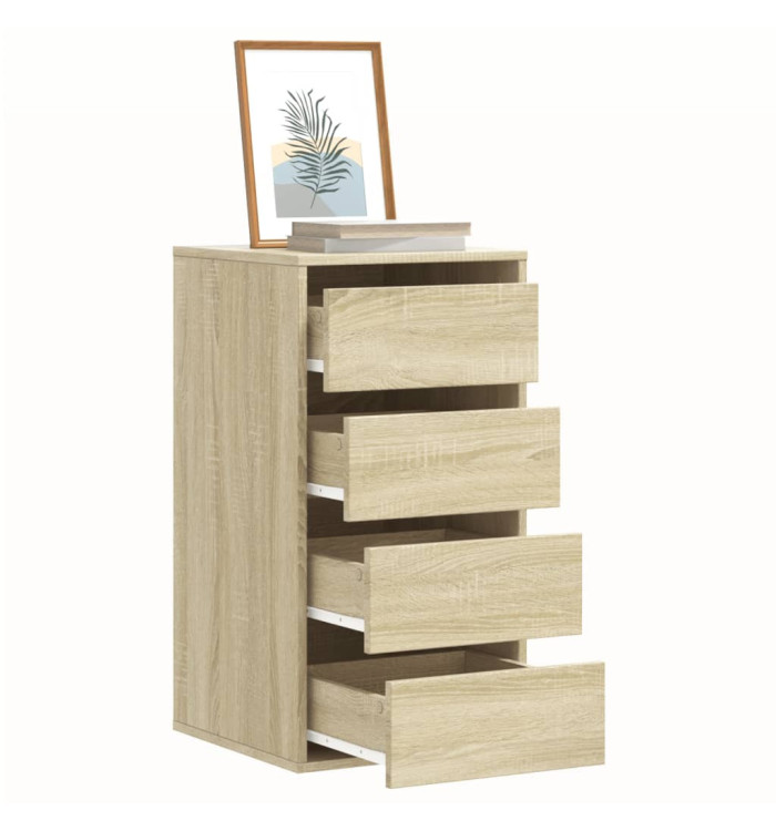 Commode d'angle chêne sonoma 40x41x76 cm bois d'ingénierie | Mobilier & Déco