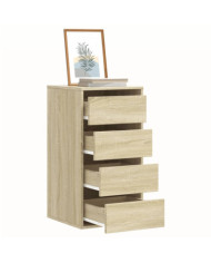 Commode d'angle chêne sonoma 40x41x76 cm bois d'ingénierie | Mobilier & Déco