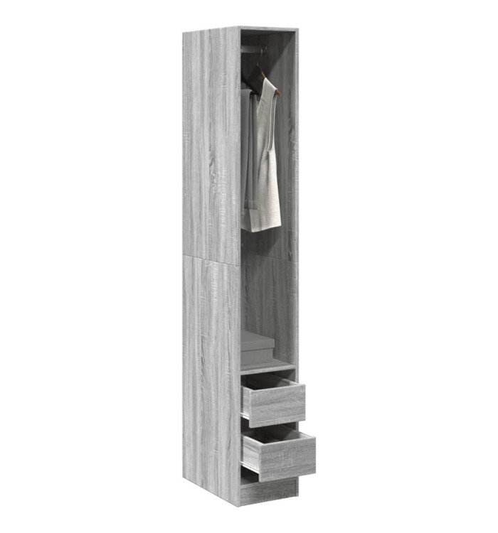 Garde-robe sonoma gris 30x50x200 cm bois d'ingénierie | Mobilier & Déco