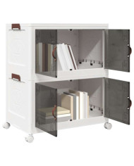 Boîte de rangement empilable avec roues à 2 niveaux 75 L | Mobilier & Déco
