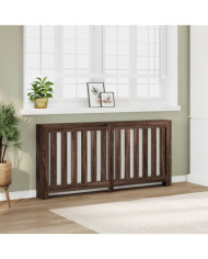 Cache-radiateur chêne marron 175x20x82 cm bois d'ingénierie | Mobilier & Déco