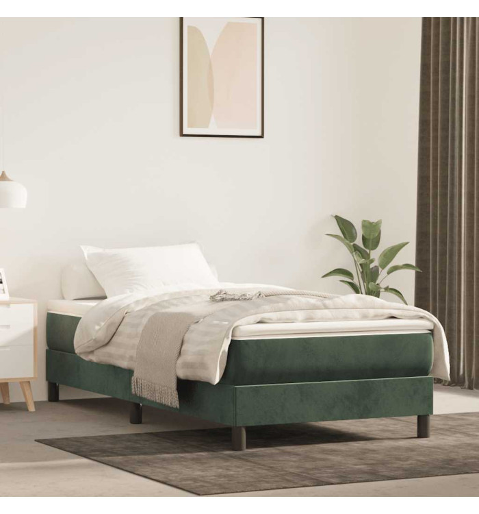 Matelas de lit à ressorts ensachés 100x210x20 cm velours | Mobilier & Déco