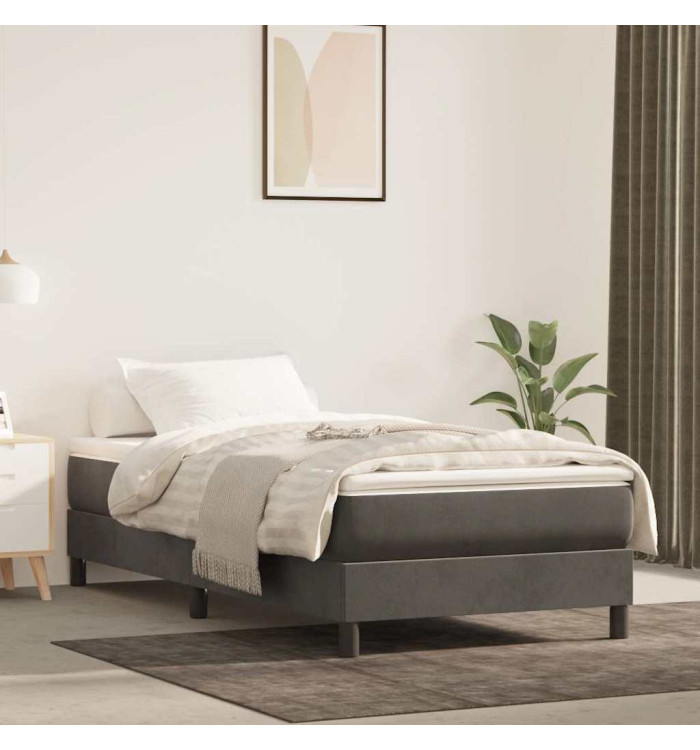 Matelas de lit à ressorts ensachés 100x210x20 cm velours | Mobilier & Déco