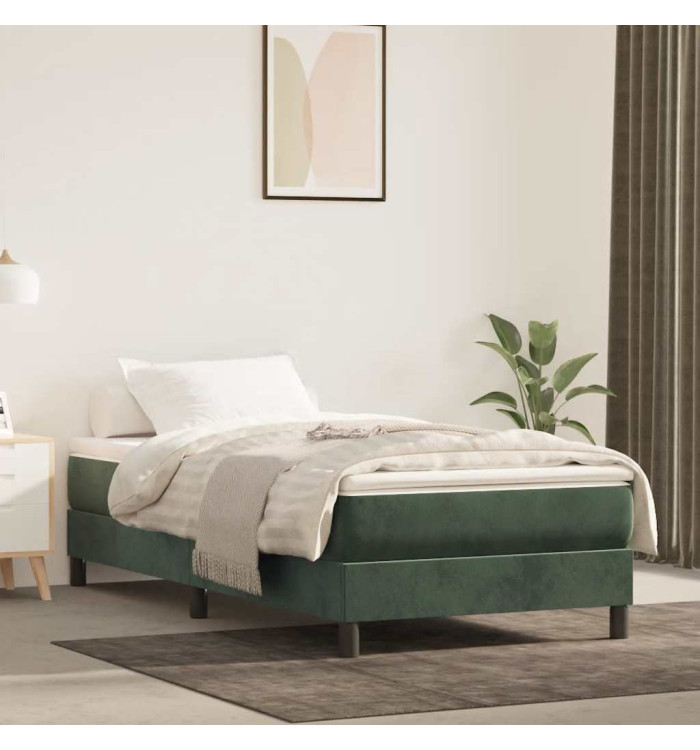 Matelas de lit à ressorts ensachés 90x210x20 cm velours | Mobilier & Déco
