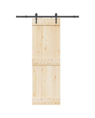 Kit de quincaillerie de porte coulissante 152,5 cm acier noir | Mobilier & Déco