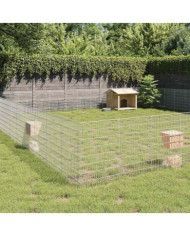 Enclos pour animaux en liberté 48panneaux 54x80cm fer galvanisé | Mobilier & Déco