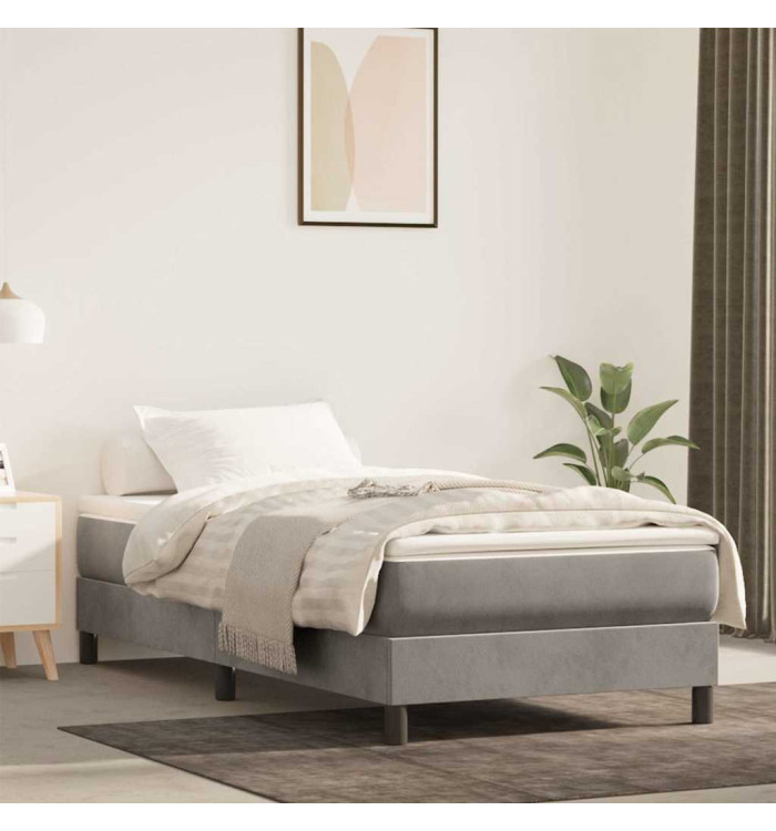 Matelas de lit à ressorts ensachés 90x220x20 cm velours | Mobilier & Déco