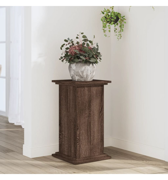 Support pour plantes chêne marron 33x33x60 cm bois d'ingénierie | Mobilier & Déco