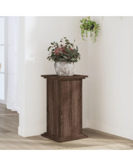 Support pour plantes chêne marron 33x33x60 cm bois d'ingénierie | Mobilier & Déco
