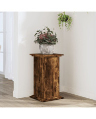 Support pour plantes chêne fumé 33x33x60 cm bois d'ingénierie | Mobilier & Déco
