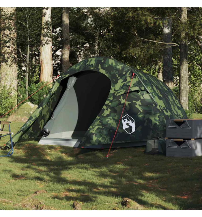 Tente de camping tunnel 3 personnes camouflage imperméable | Mobilier & Déco
