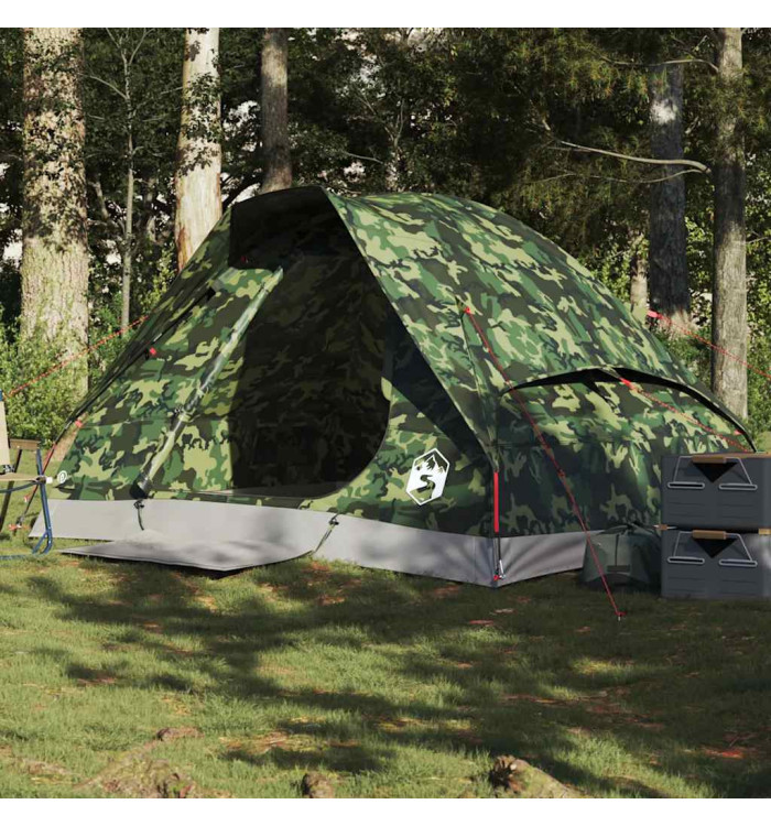 Tente de camping à dôme 2 personnes camouflage imperméable | Mobilier & Déco