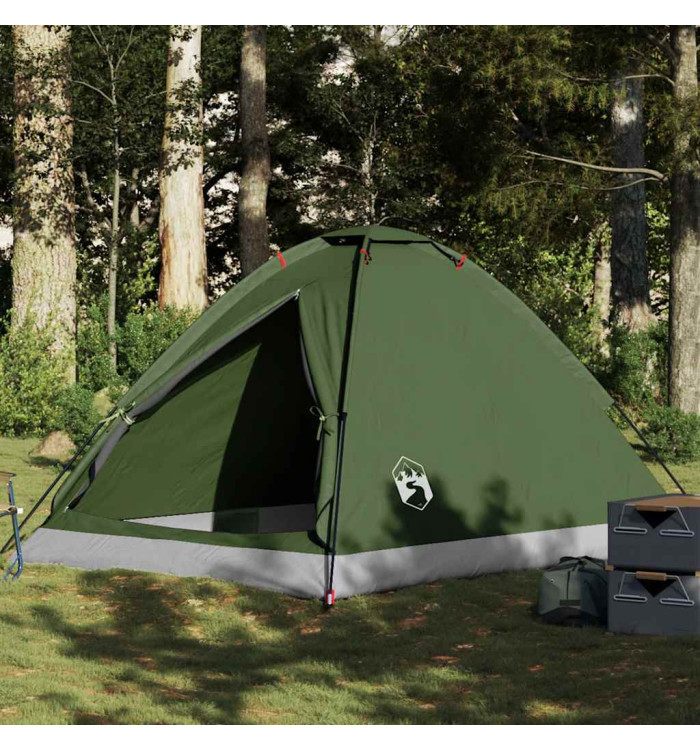 Tente de camping à dôme 4 personnes vert olive imperméable | Mobilier & Déco