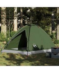 Tente de camping à dôme 4 personnes vert olive imperméable | Mobilier & Déco