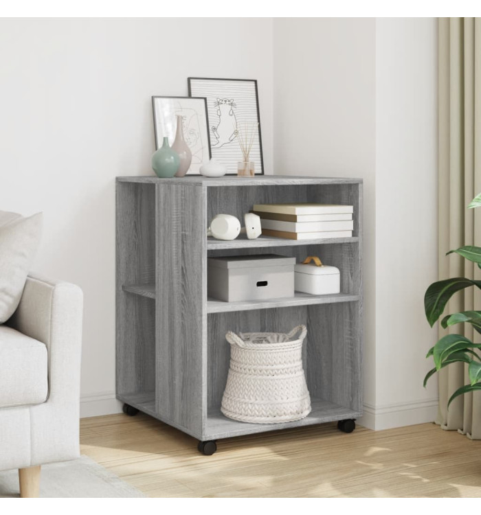 Table d'appoint avec roues sonoma gris bois d'ingénierie | Mobilier & Déco