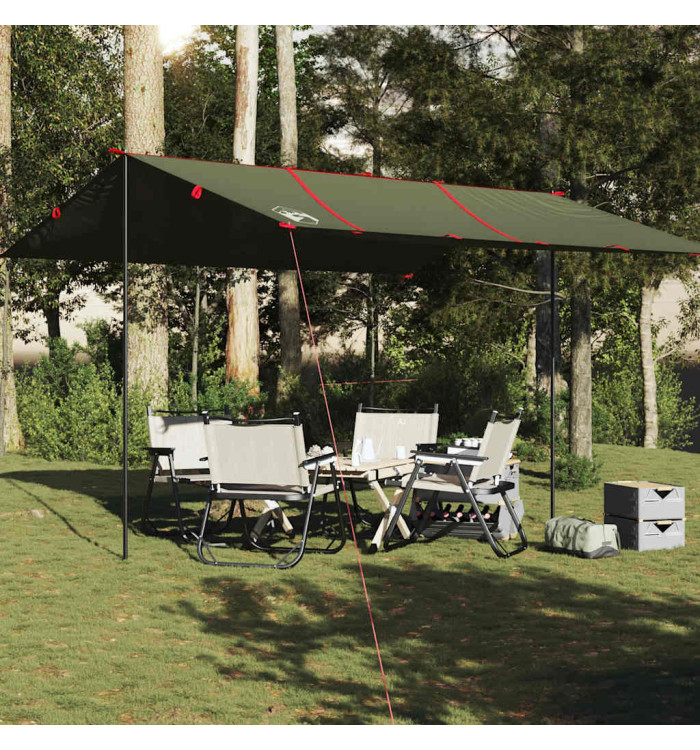 Bâche de camping vert olive 451x420 cm imperméable | Mobilier & Déco