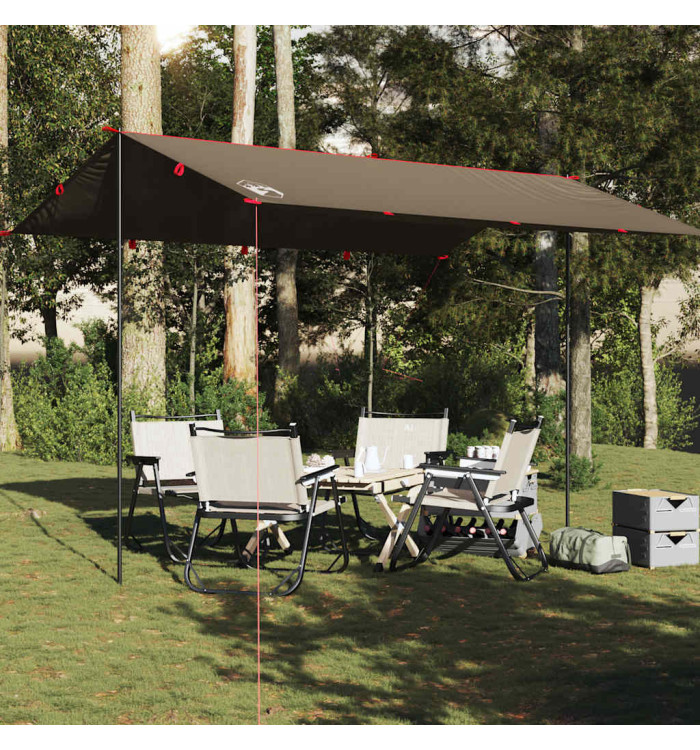 Bâche de camping marron 406x306 cm imperméable | Mobilier & Déco
