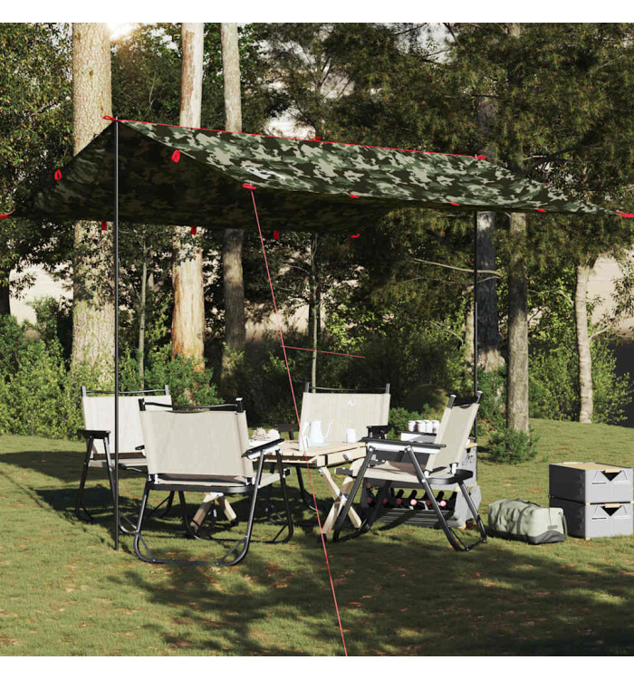 Bâche de camping camouflage 306x306 cm imperméable | Mobilier & Déco
