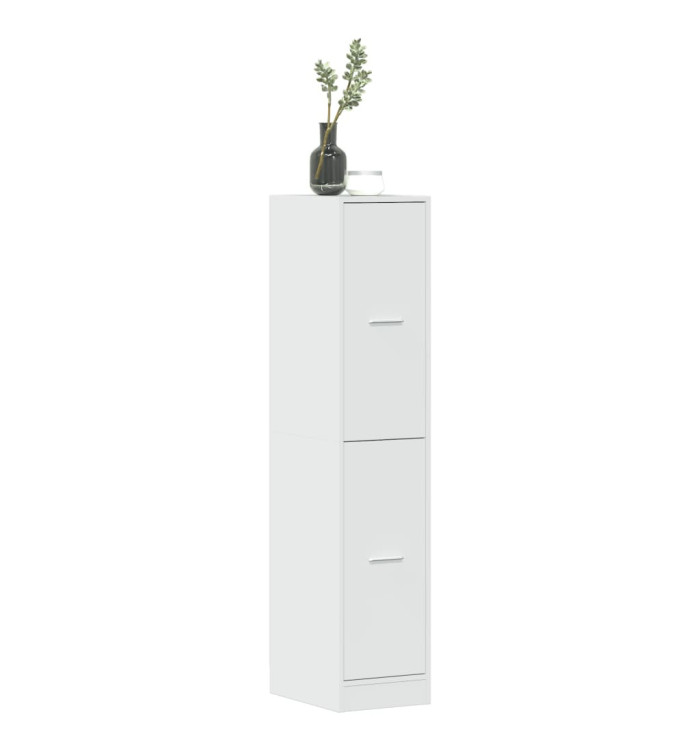 Armoire d'apothicaire blanc brillant bois d’ingénierie | Mobilier & Déco