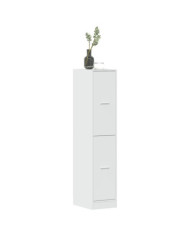 Armoire d'apothicaire blanc brillant bois d’ingénierie | Mobilier & Déco
