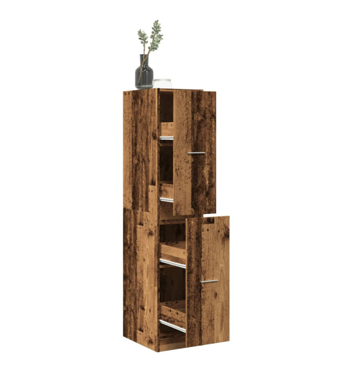 Armoire d'apothicaire vieux bois 30x41x144,5 cm bois ingénierie | Mobilier & Déco