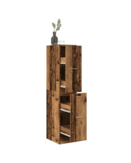 Armoire d'apothicaire vieux bois 30x41x144,5 cm bois ingénierie | Mobilier & Déco